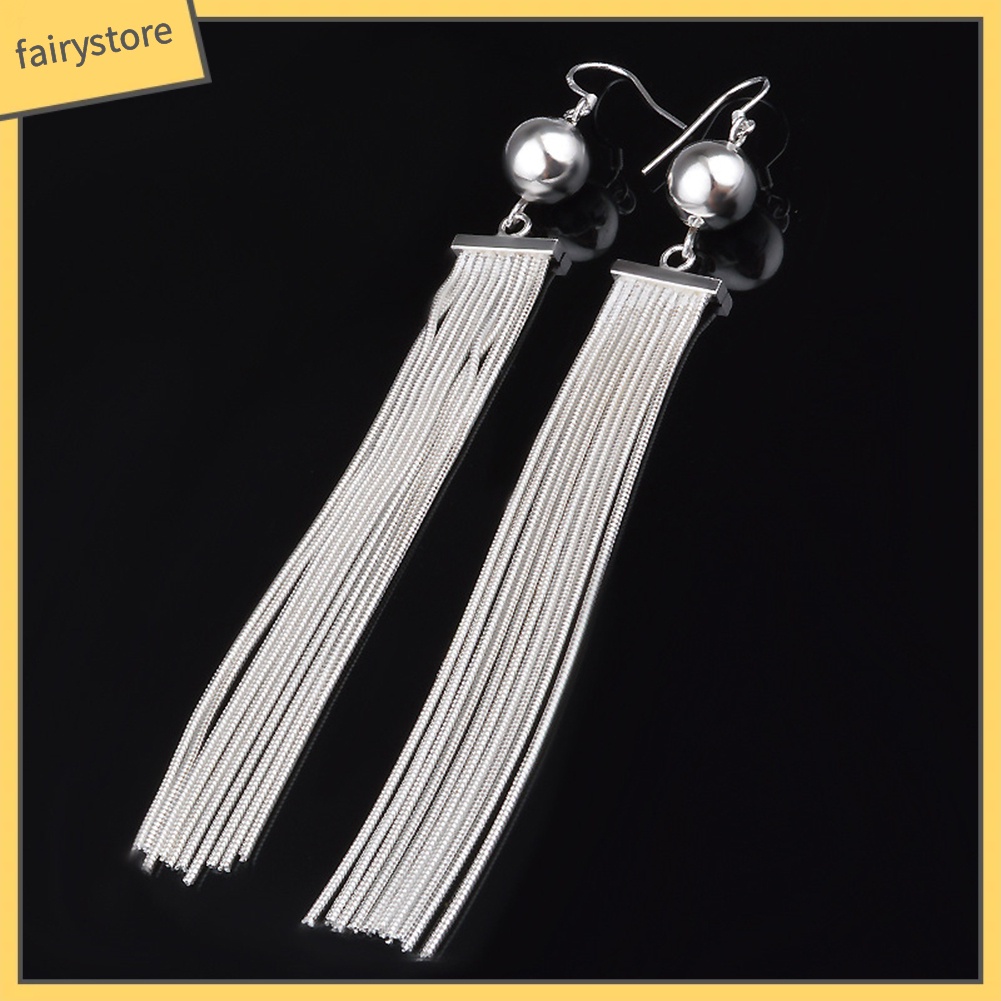 Đôi Bông Tai DáNg DàI Tua Rua ĐíNh HạT ThờI Trang Cho Nữ