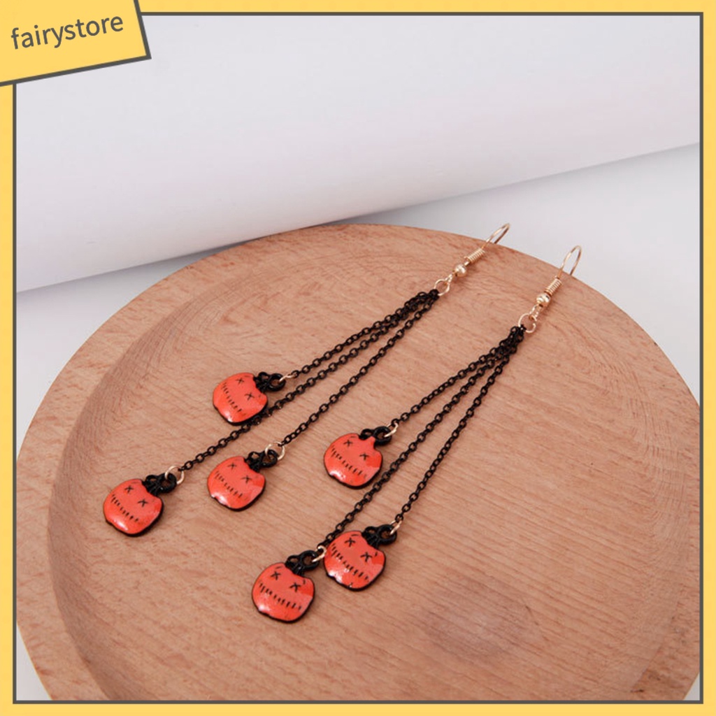 1 Đôi Bông Tai Hình Ma Bí Ngô Phong Cách Halloween Vui Nhộn Dành Cho Nữ