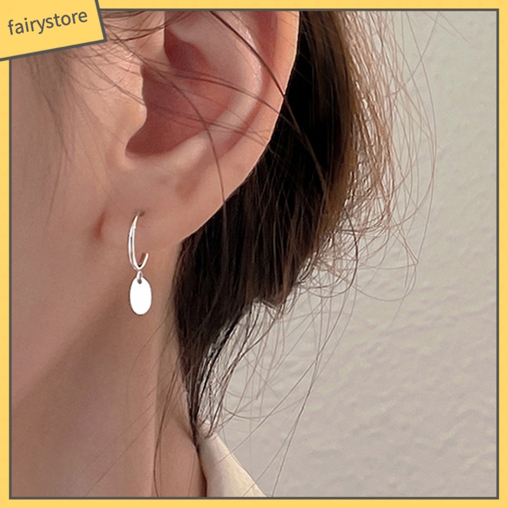 [FRO] 1 Đôi Bông Tai Dài Tua Rua Hình Đĩa Tròn Sáng Bóng Quyến Rũ Phù Hợp Với Tất Cả Các Loại Trang Trí