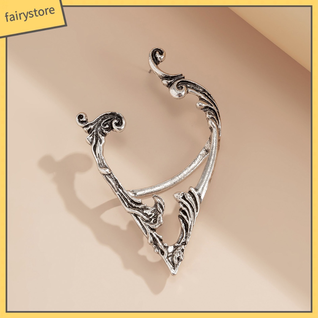 1 Khuyên Kẹp Vành Tai Elf Màu Sắc Tối Dễ Phối Đồ