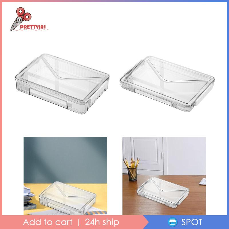 Hộp Đựng Giấy Văn Phòng Phẩm Để Bàn Kích Thước Nhỏ Gọn In Chữ Prettyia1