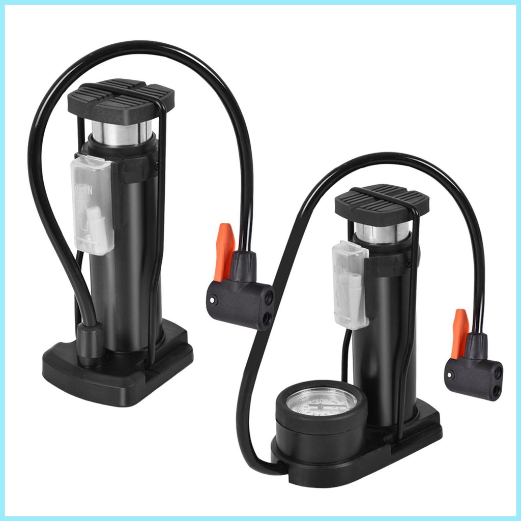 Ống Bơm Hơi Đạp Chân Di Động Bằng Hợp Kim Nhôm Có Đồng Hồ Đo Áp Suất Cho Xe Đạp / Bóng Rổ