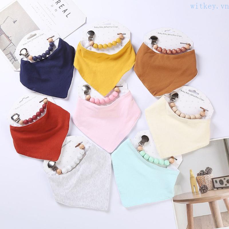 Yếm Ăn Tam Giác Bằng Silicone Cotton Thân Thiện Với Môi Trường Không Độc Hại Cho Bé