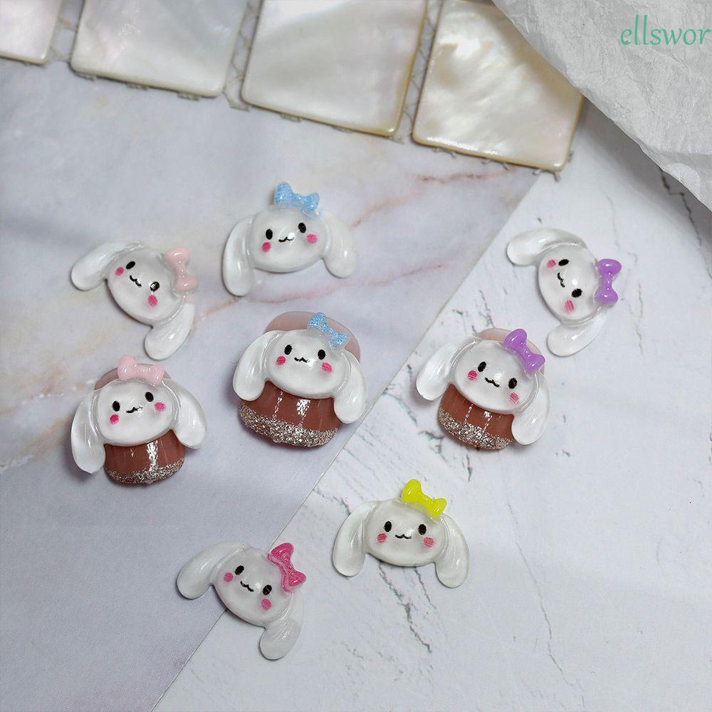 Phụ Kiện Trang Trí Móng Tay Hình Chú Chó Tai To Dễ Thương DIY