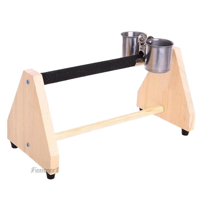 Giá Đỡ Cốc / Thức Ăn Bằng Gỗ Độc Đáo Cho Vẹt Cưng Lorikeetet1 [Fenteer1]