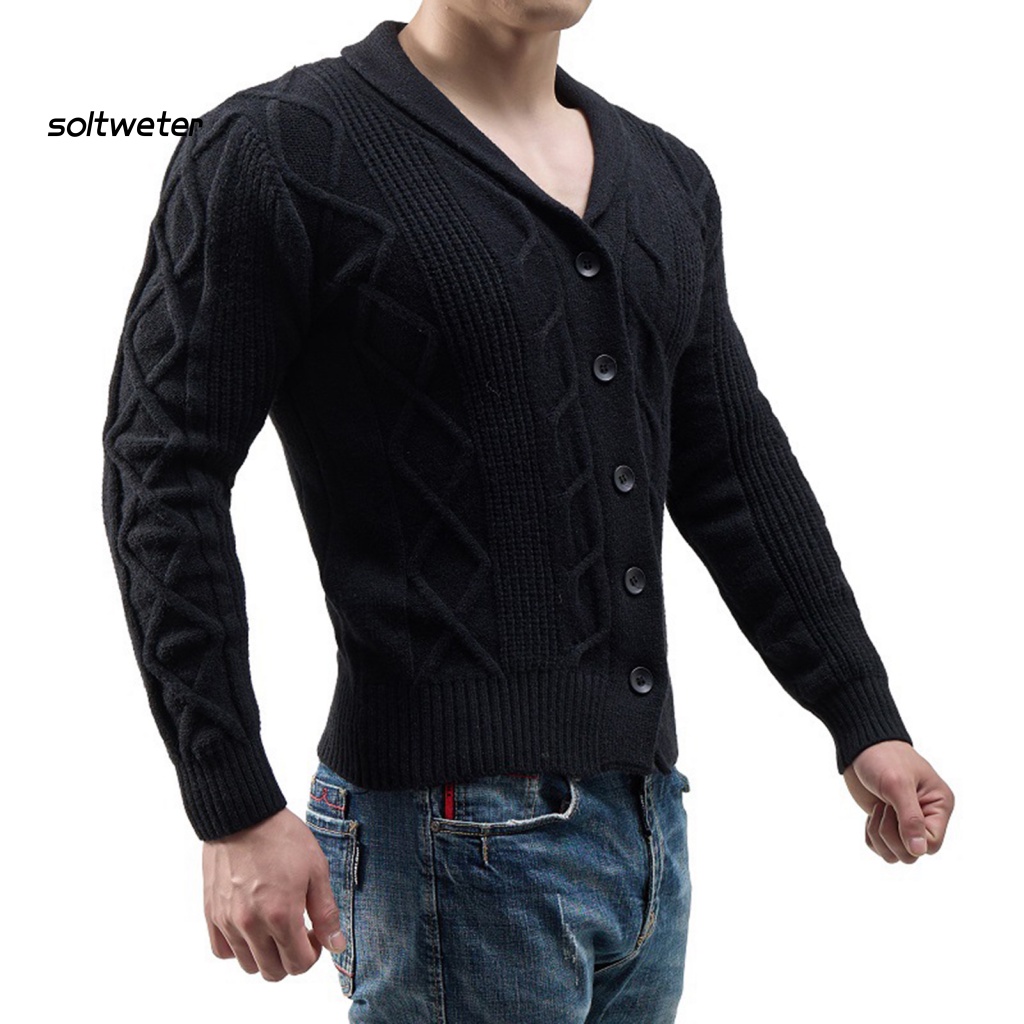 Áo Cardigan Dệt Kim Màu Trơn Cài Nút Mềm Mại Tay Dài Thời Trang Thu Đông