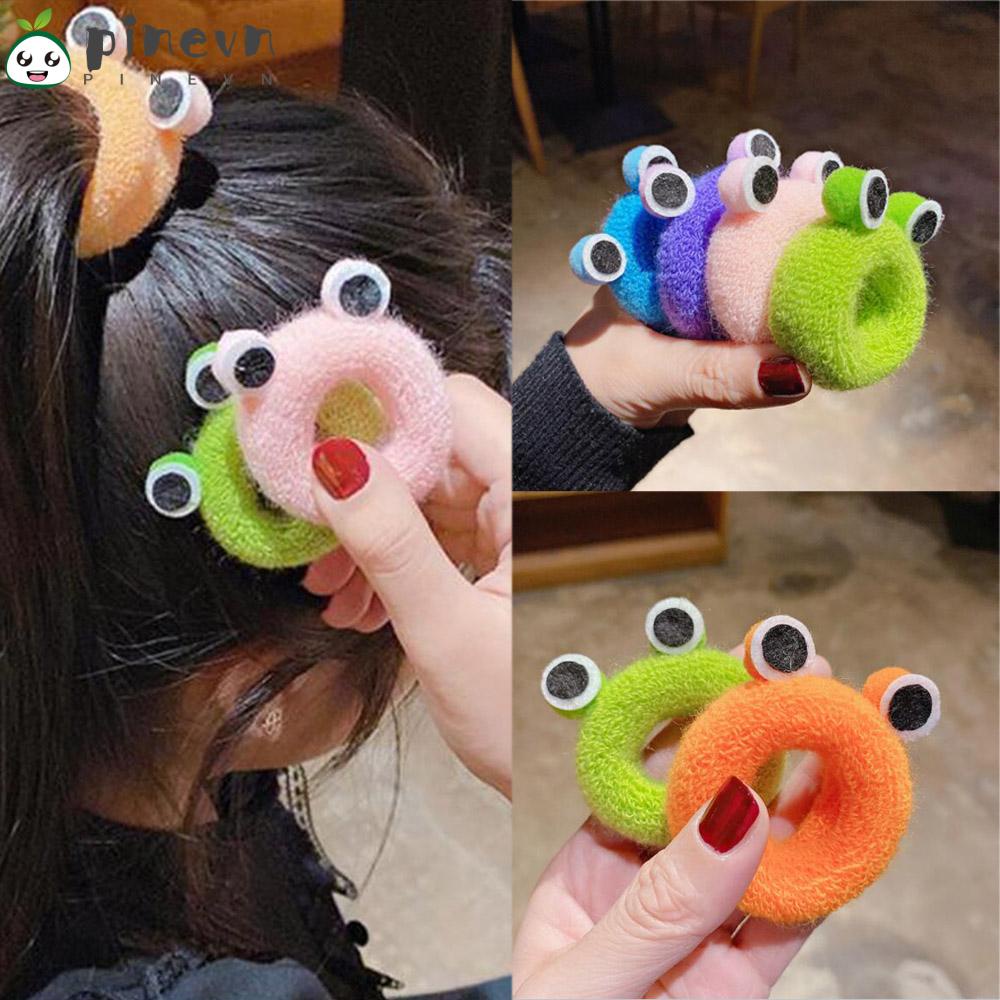 Dây Buộc Tóc Co Giãn Tốt Hình Chú Ếch Đáng Yêu Cho Nữ