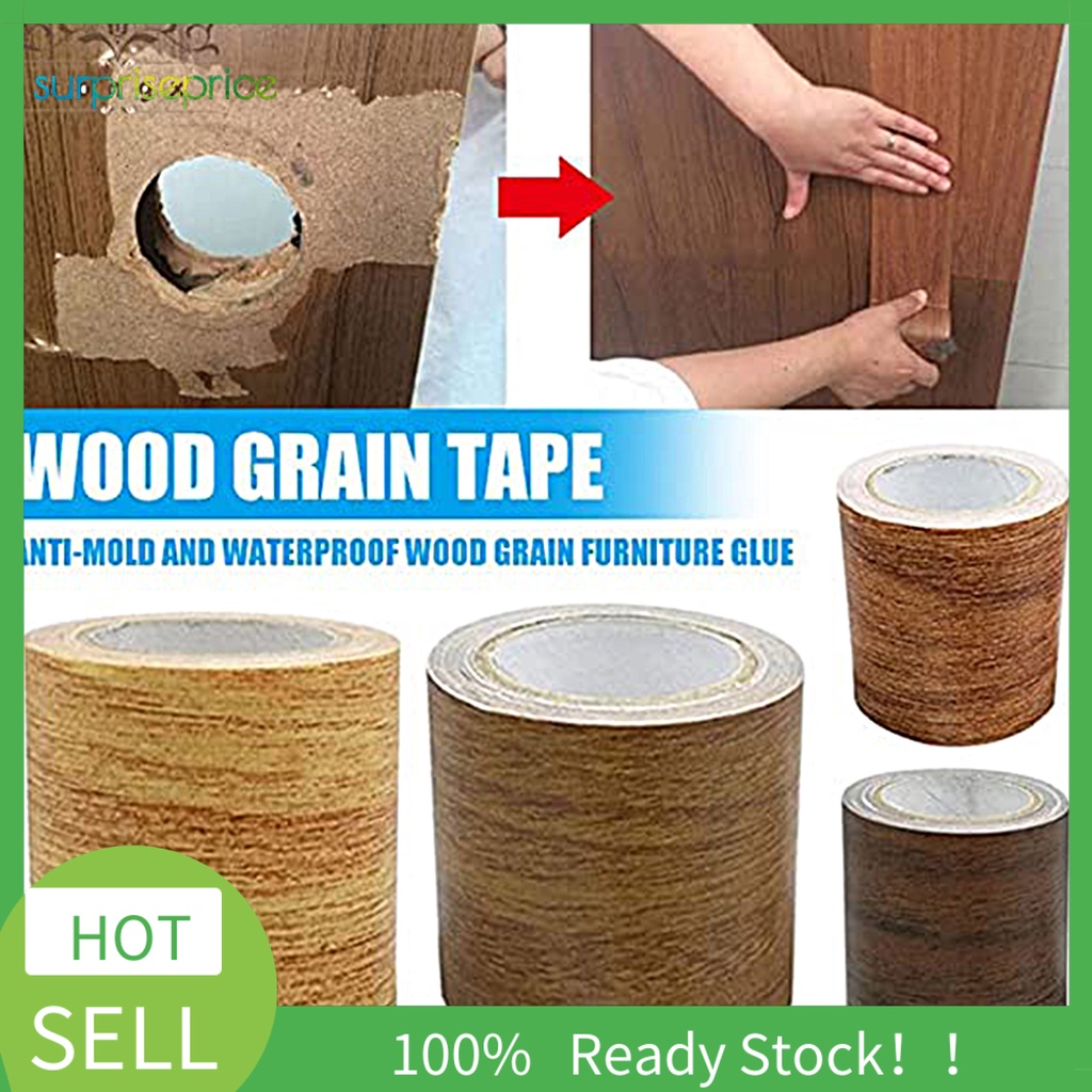 1 Cuộn Băng Dính Sửa Chữa Sàn Nhà Họa Tiết Vân Gỗ Chống Thấm Nước