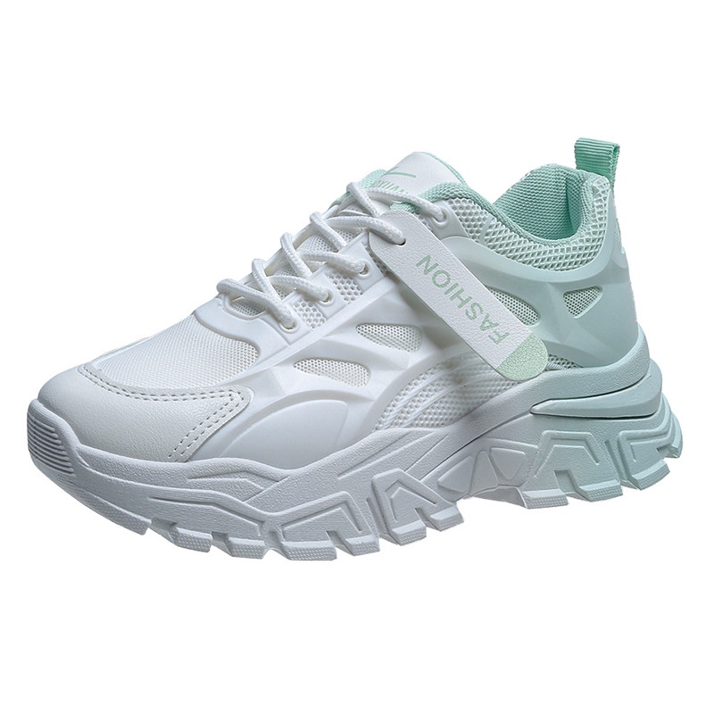 Giày Thể Thao Trắng Phối Lưới Thoáng Khí Thời Trang Cho Nữ