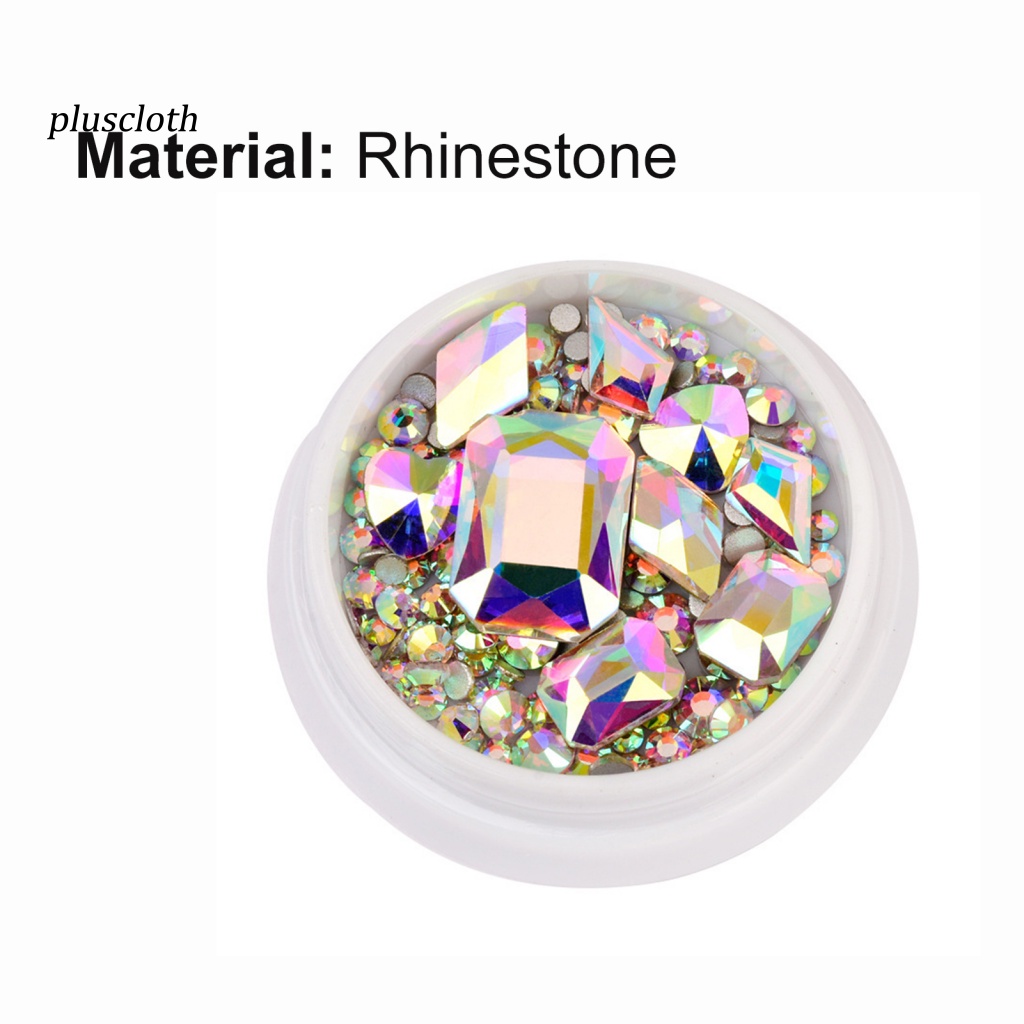 1 Hộp Hạt Đá 3D Lấp Lánh Trang Trí Móng Tay Thời Trang