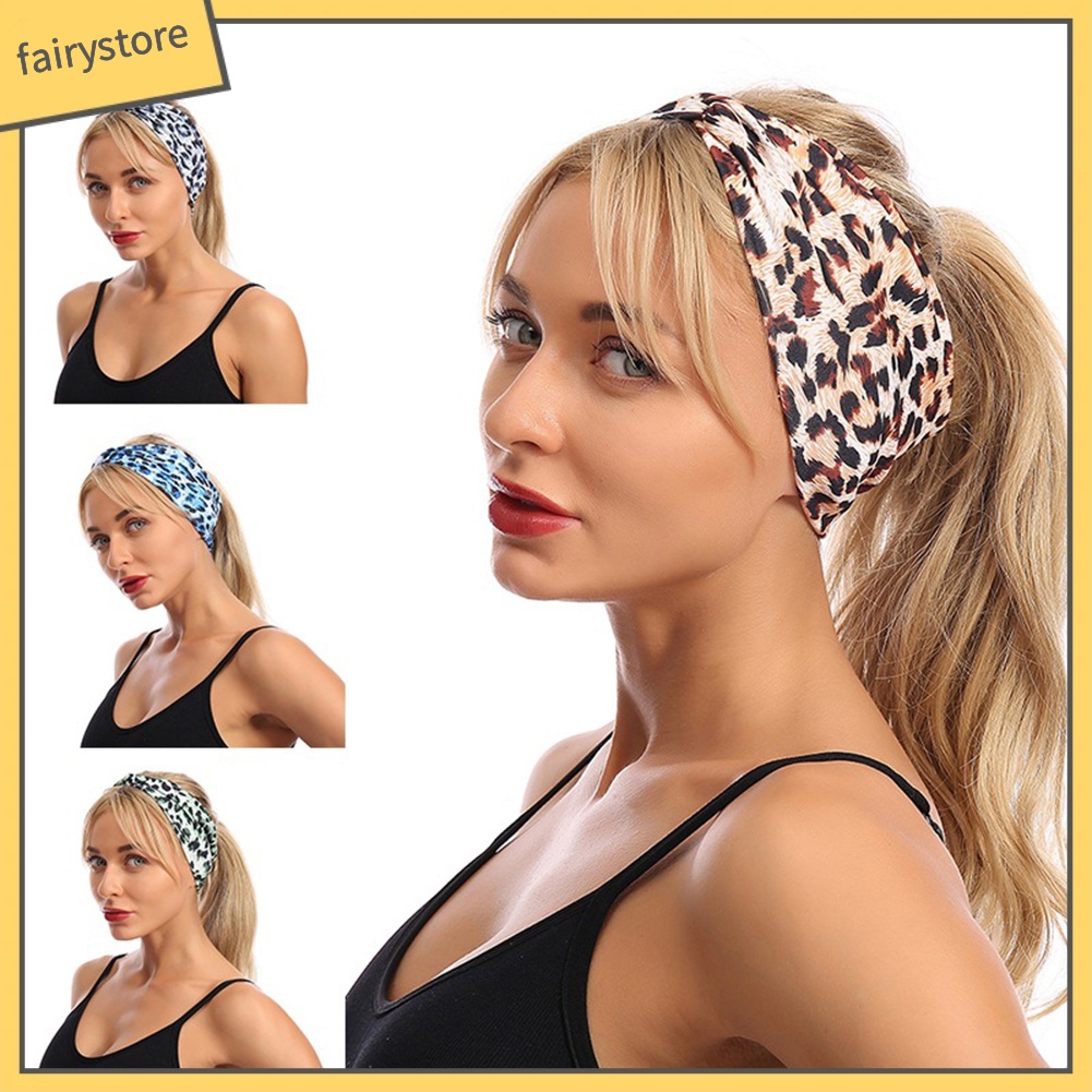 Băng Đô Co Giãn Họa Tiết Da Báo Thời Trang Dành Cho Nữ