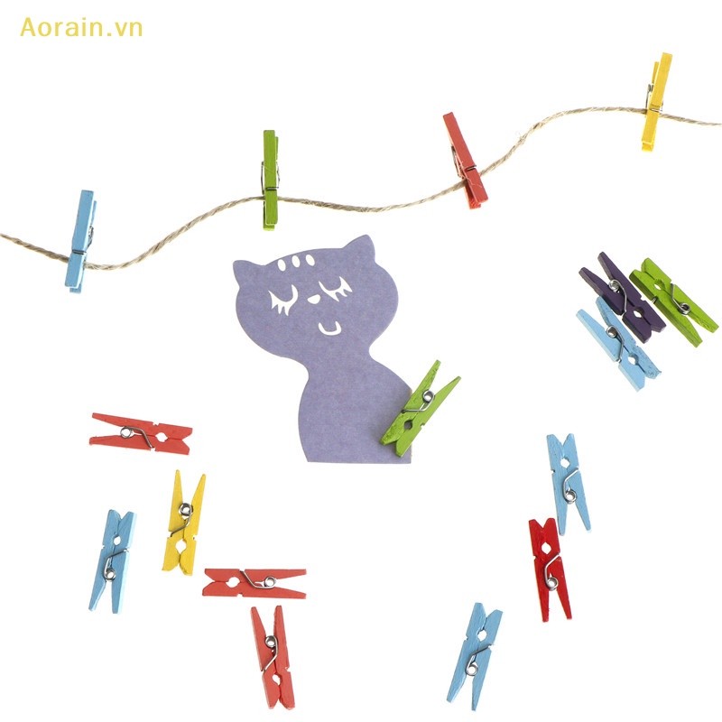 Set 50 Kẹp Ảnh Mini 25mm Trang Trí Nhà Cửa DIY