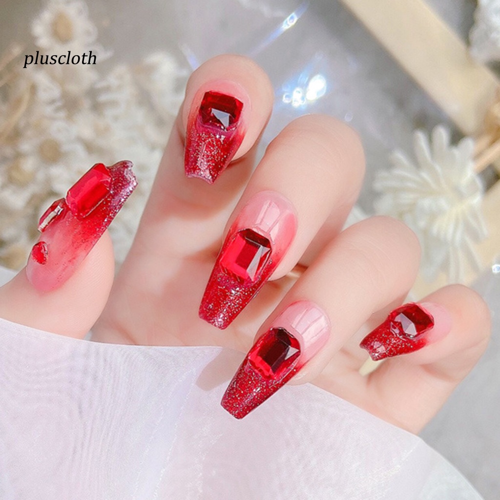 Bộ 10 Hạt Đá 2 Kiểu Tự Trang Trí Móng Tay Màu Sắc Tươi Sáng