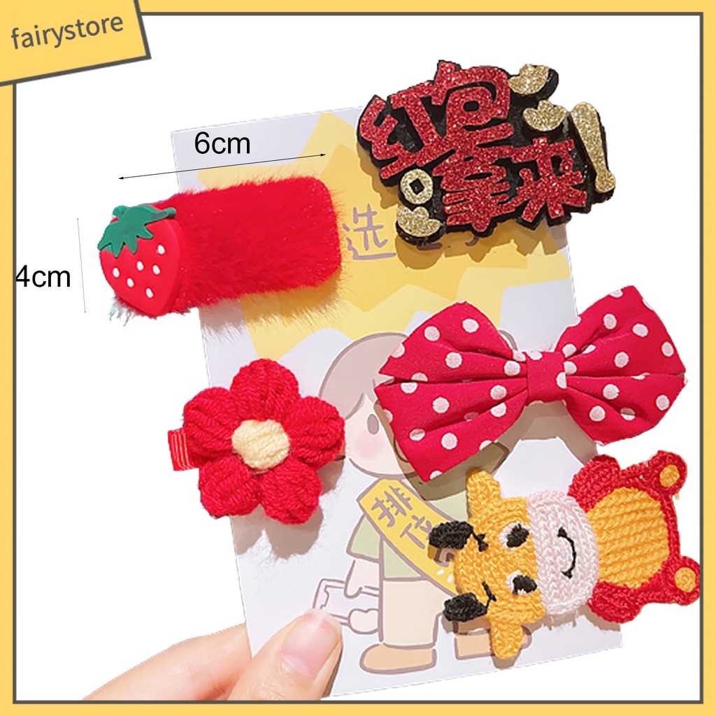 Kẹp Tóc Tua Rua Phong Cách Trung Hoa Cổ Điển Mừng Năm Mới Cho Bé