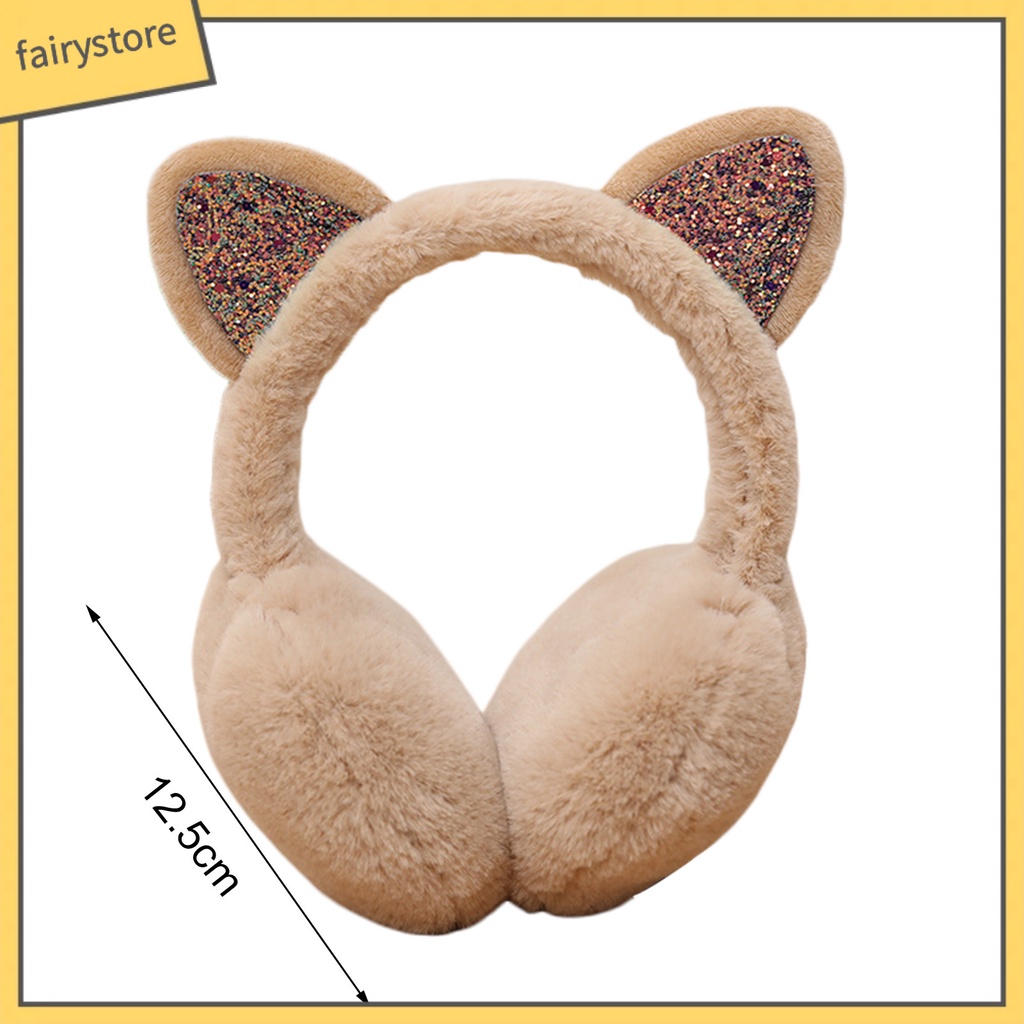 Chụp Tai Làm Ấm Tai Chống Gió Mùa Đông Đính Kim Sa Lấp Lánh