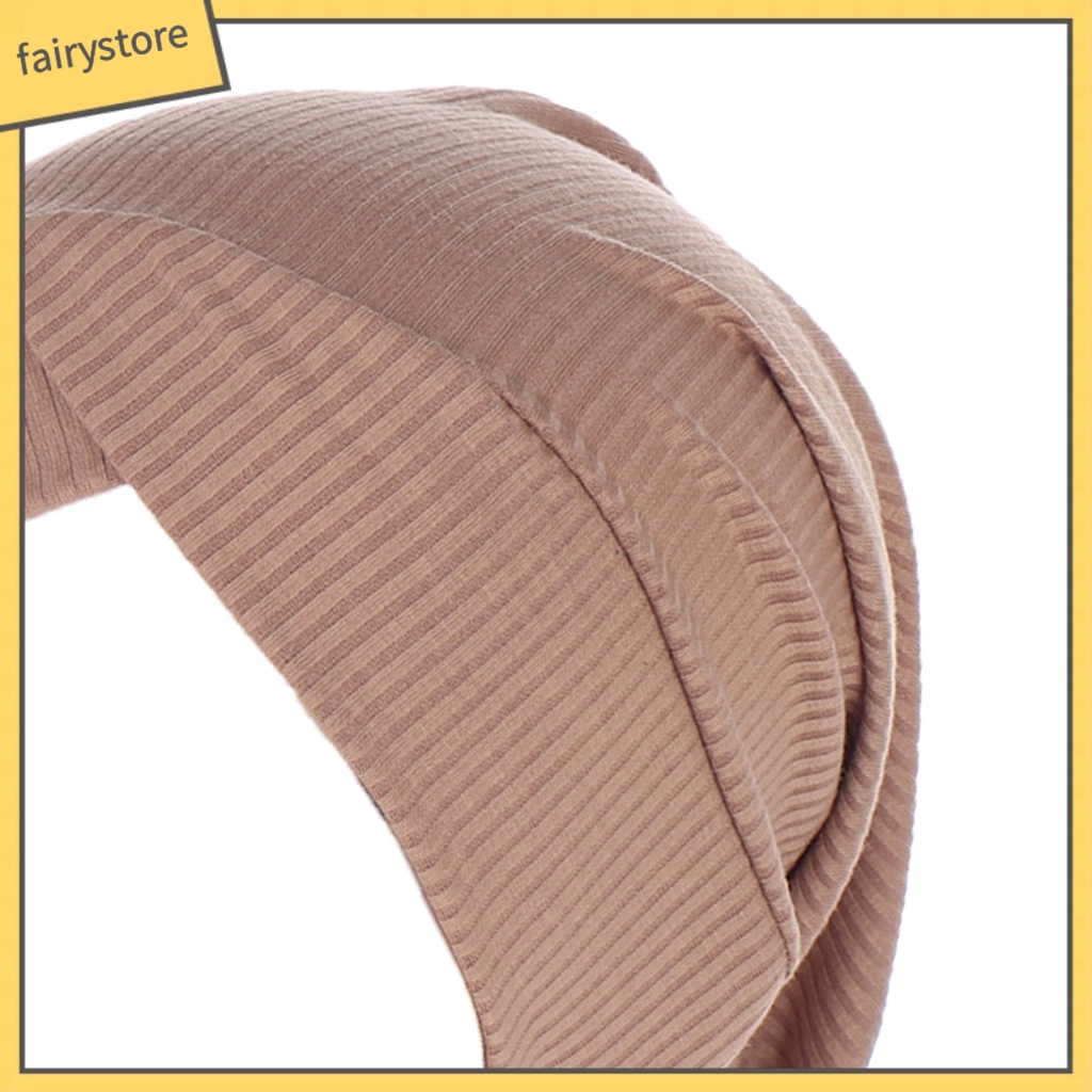 Khăn Quấn Tóc Cotton Co Giãn Màu Trơn Dành Cho Nữ
