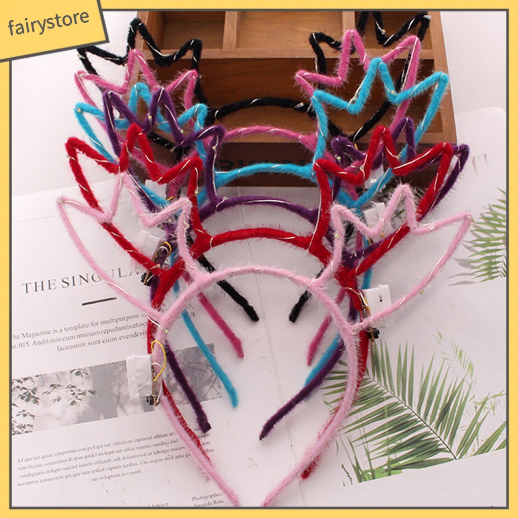 Băng Đô Cài Tóc Hình Sừng Hươu Phát Sáng Độc Đáo