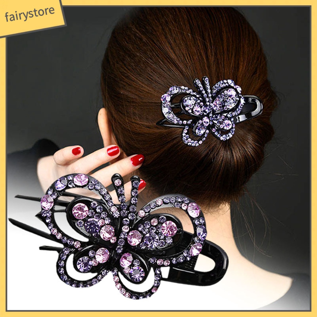 Kẹp Tóc 3 Kẹp Mỏ Vịt Đính Đá Trang Trí Thời Trang Sang Trọng Dành Cho Bạn Nữ