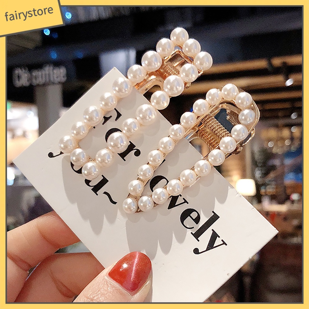 Kẹp Tóc Đính Ngọc Trai Giả Toàn Diện Thanh Lịch Cho Nữ