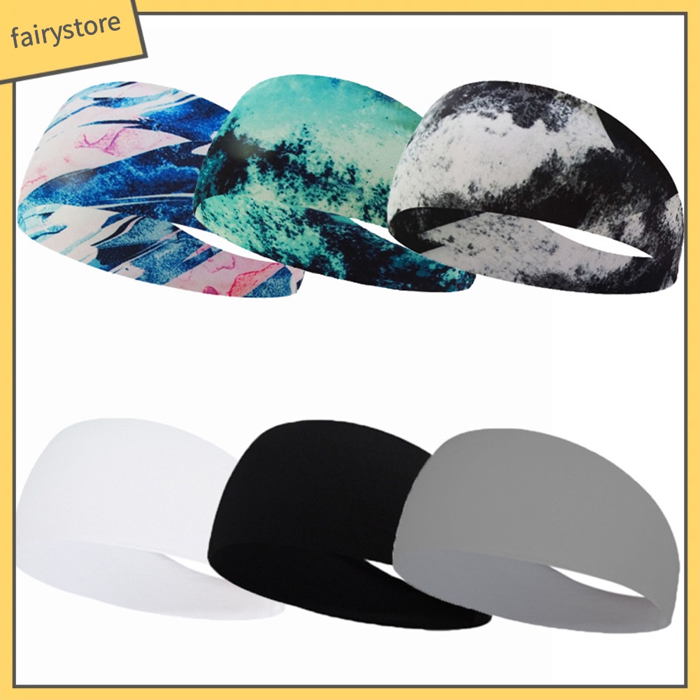 Băng Đô Bản Rộng Thấm Hút Mồ Hôi Thoáng Khí Unisex