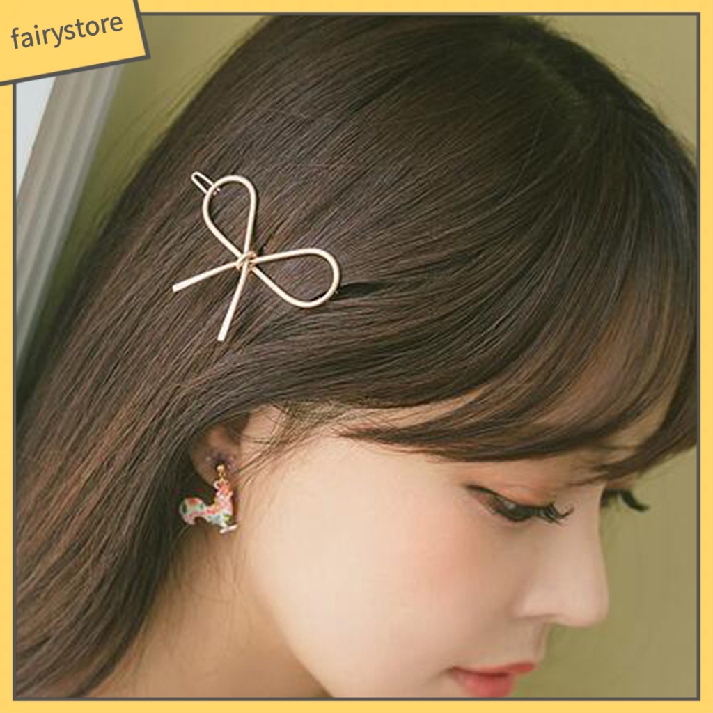 Kẹp Tóc Hình Nơ Nhỏ Gọn 2 Màu Tùy Chọn Dễ Thương