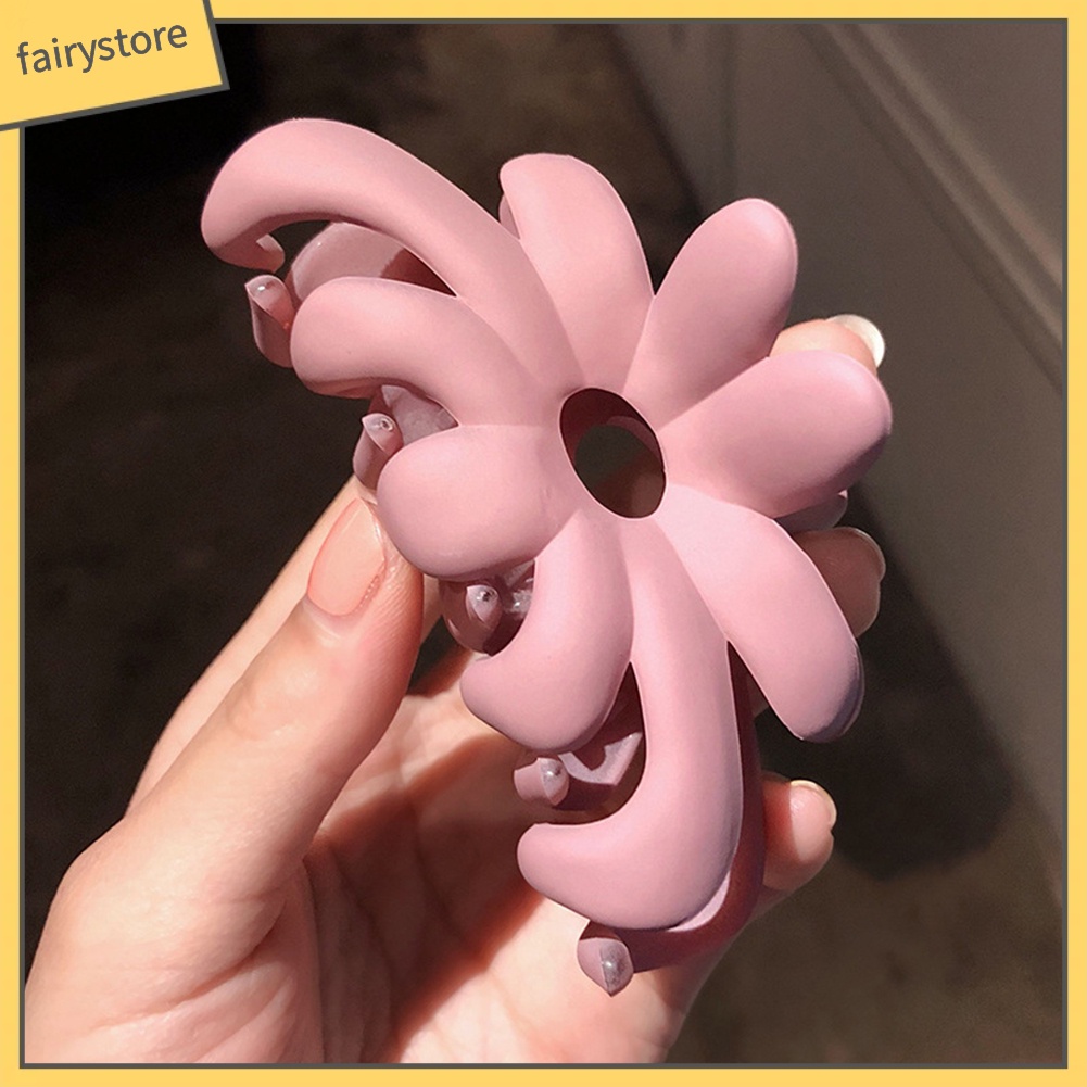 Kẹp Tóc Càng Cua Đính Hoa Nhựa Màu Sắc Ngọt Ngào Cho Nữ