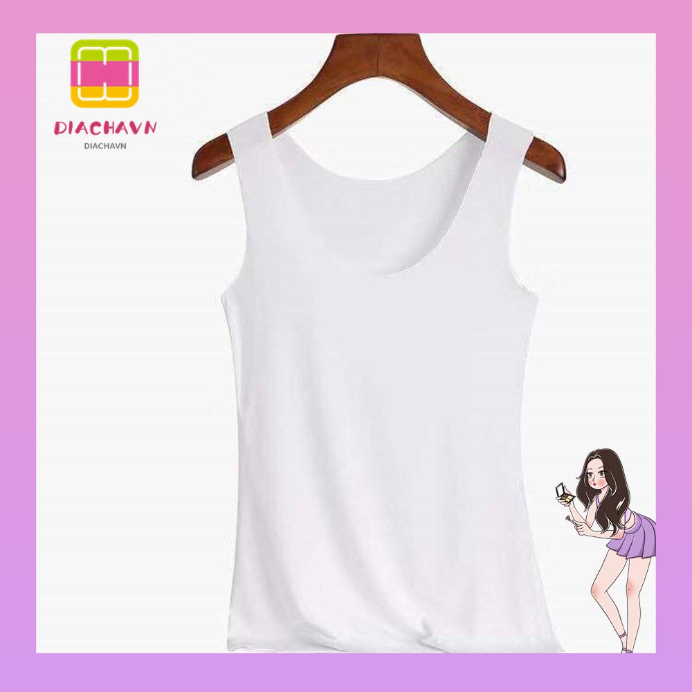 Áo Tank Top Không Đường May Phong Cách Hàn Quốc Thời Trang Mùa Hè Cho Nữ