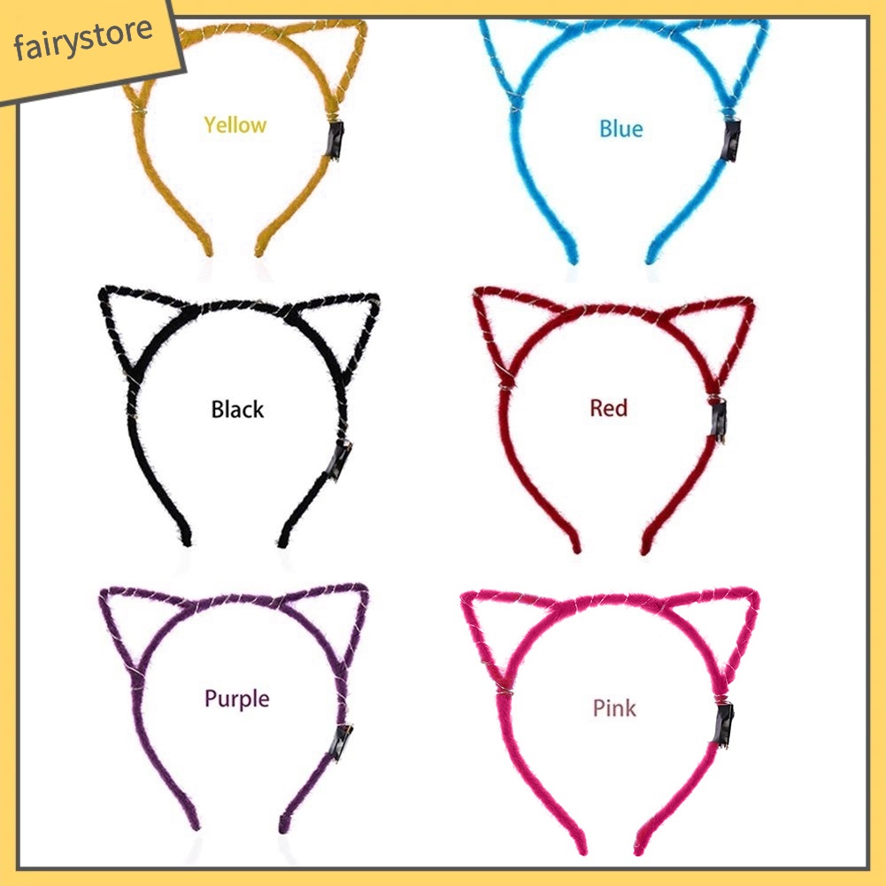 Băng Đô Tai Mèo Có Đèn LED Dễ Thương