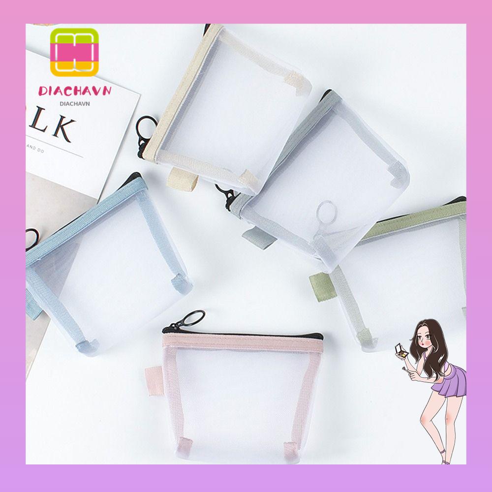 Bộ 3 Túi Lưới Đựng Tiền Xu / Chìa Khóa / Đồ Trang Điểm Mini Ốp