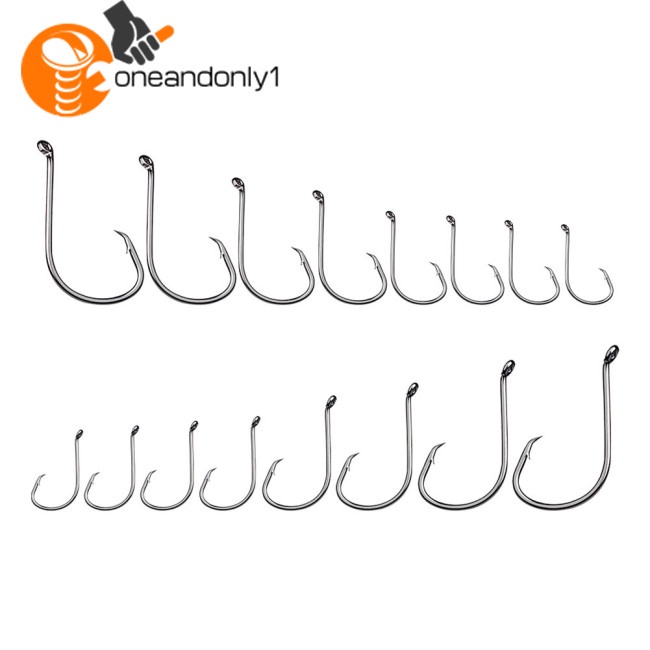 Set 100 Lưỡi Câu Cá Bằng Thép Carbon Có Lỗ Xỏ Dây Tiện Dụng