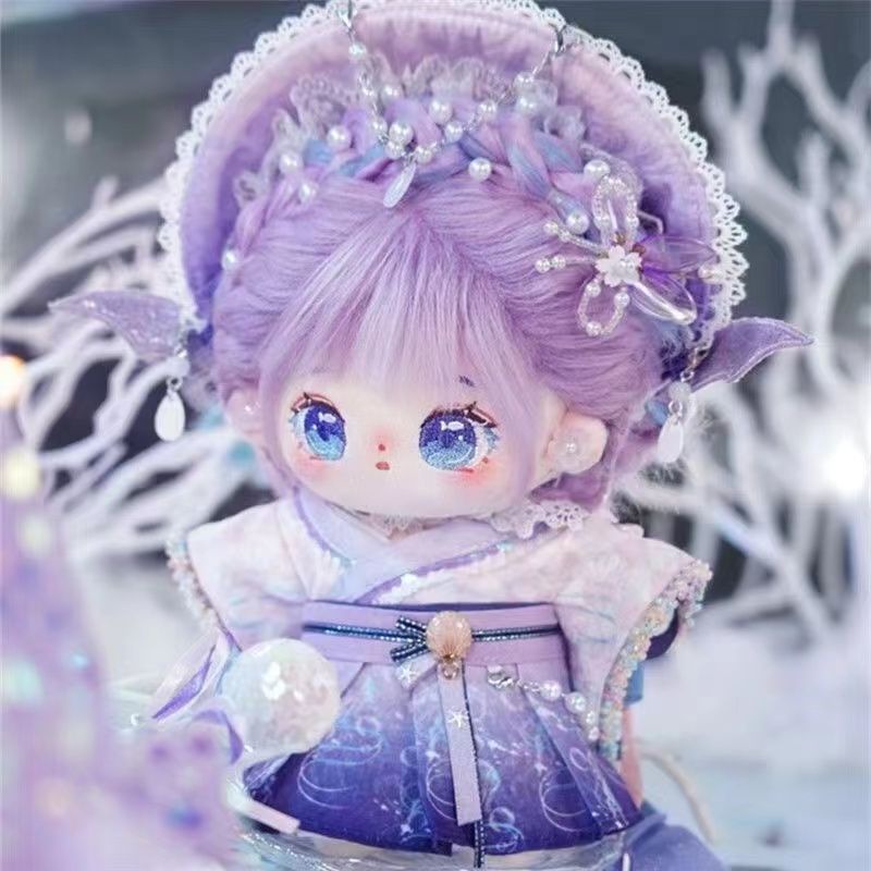 Bộ Búp Bê Nhồi Bông Attribute Hoạt Hình Đáng Yêu Dành Cho Bé Gái 20cm