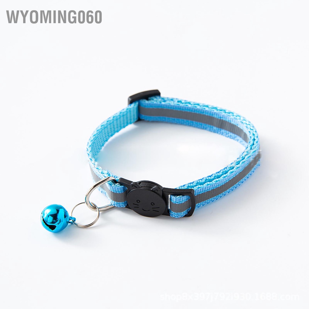 Wyoming060 Chuông Thú Cưng Cổ Khóa An Toàn Có Thể Điều Chỉnh Phản Quang Mèo Cho Chó Con