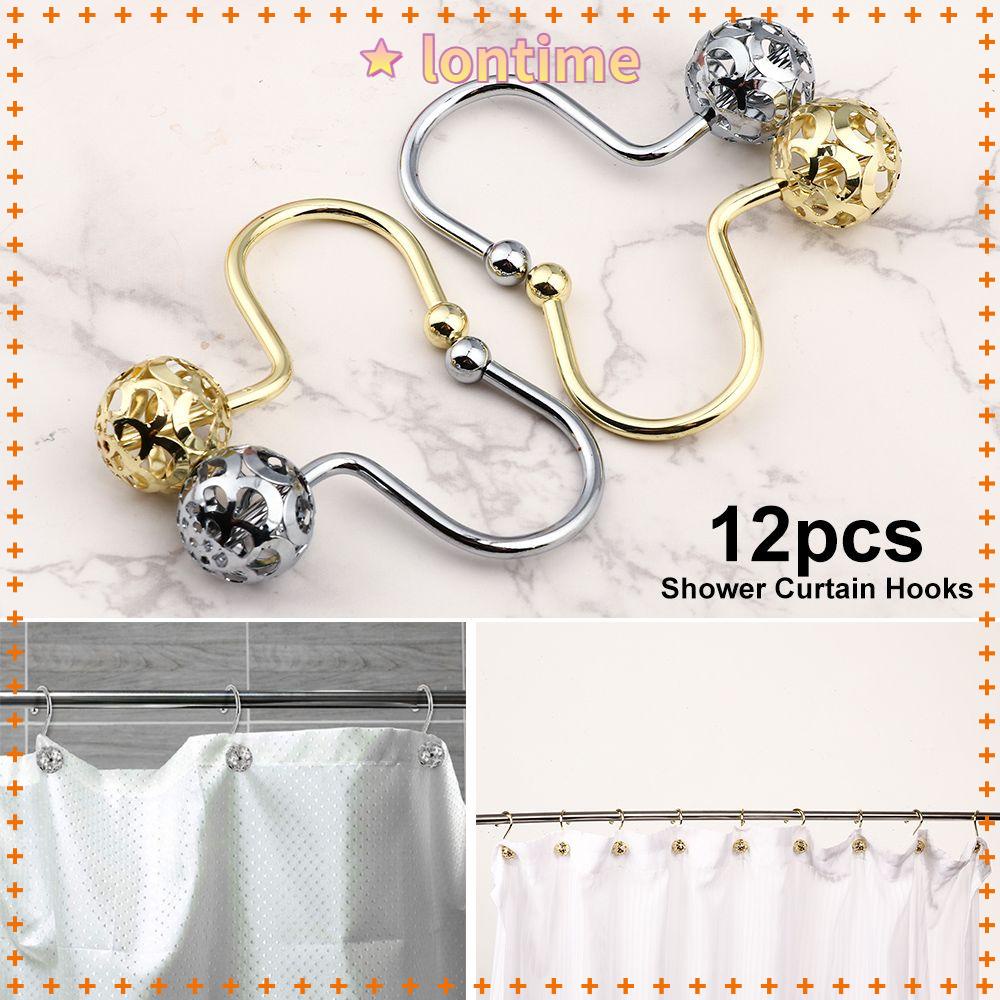 Móc Rèm Che Bồn Tắm Tiện Lợi|Bộ 12 Móc Treo Vòi Hoa Sen Chất Lượng Cao Sang Trọng