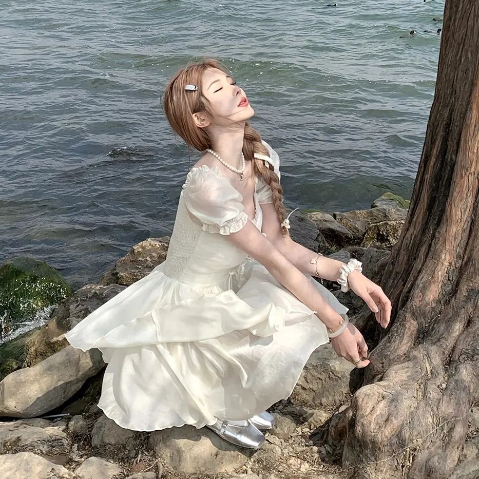 Đầm Công Chúa Pettiskirt Thắt Nơ Eo Tinh Tế Thời Trang Mùa Hè Cho Nữ