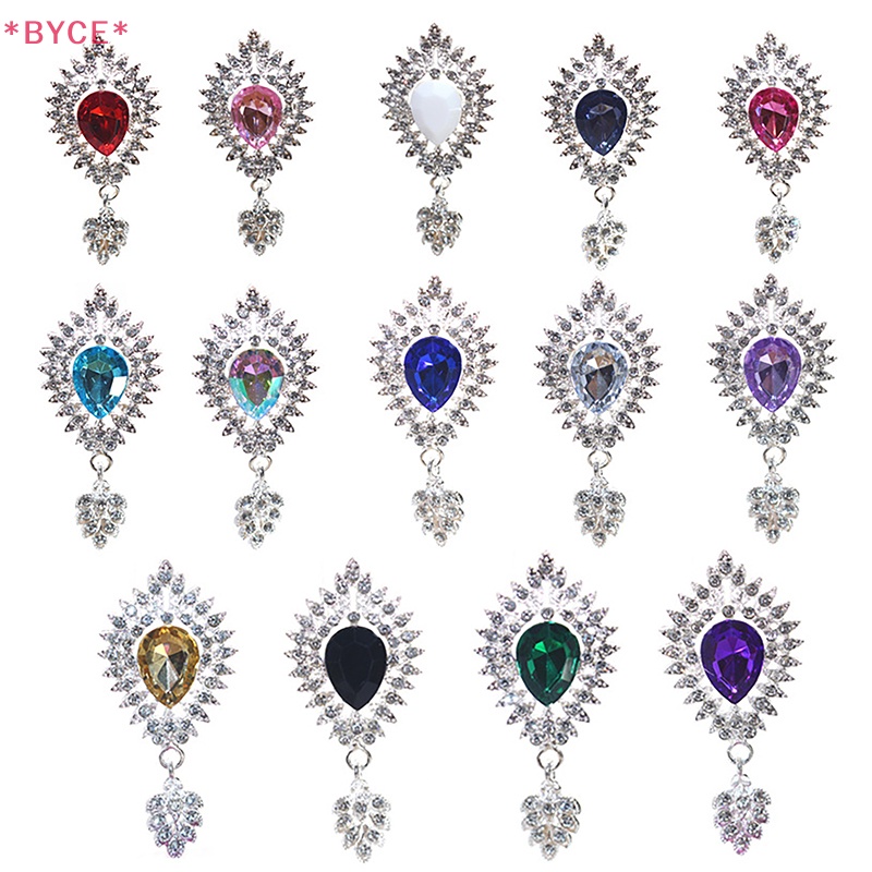 Ghim Cài Áo Hình Giọt Nước Đính Đá Pha Lê Sang Trọng Mới