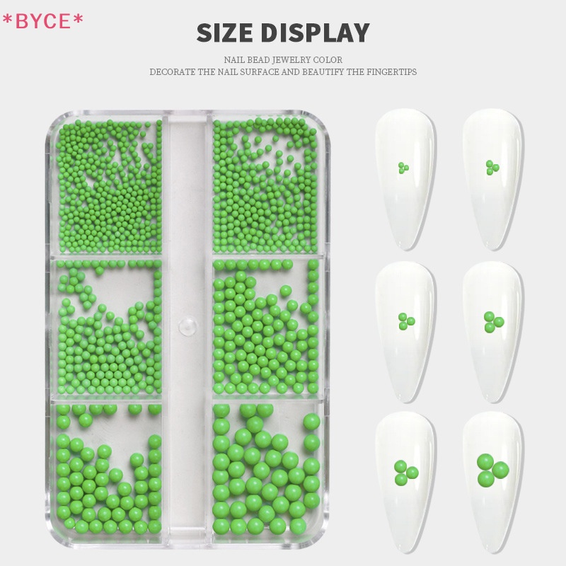 Hộp 6 Ngăn Đựng Hạt Cườm 3D Trang Trí Móng Tay Nghệ Thuật Mới