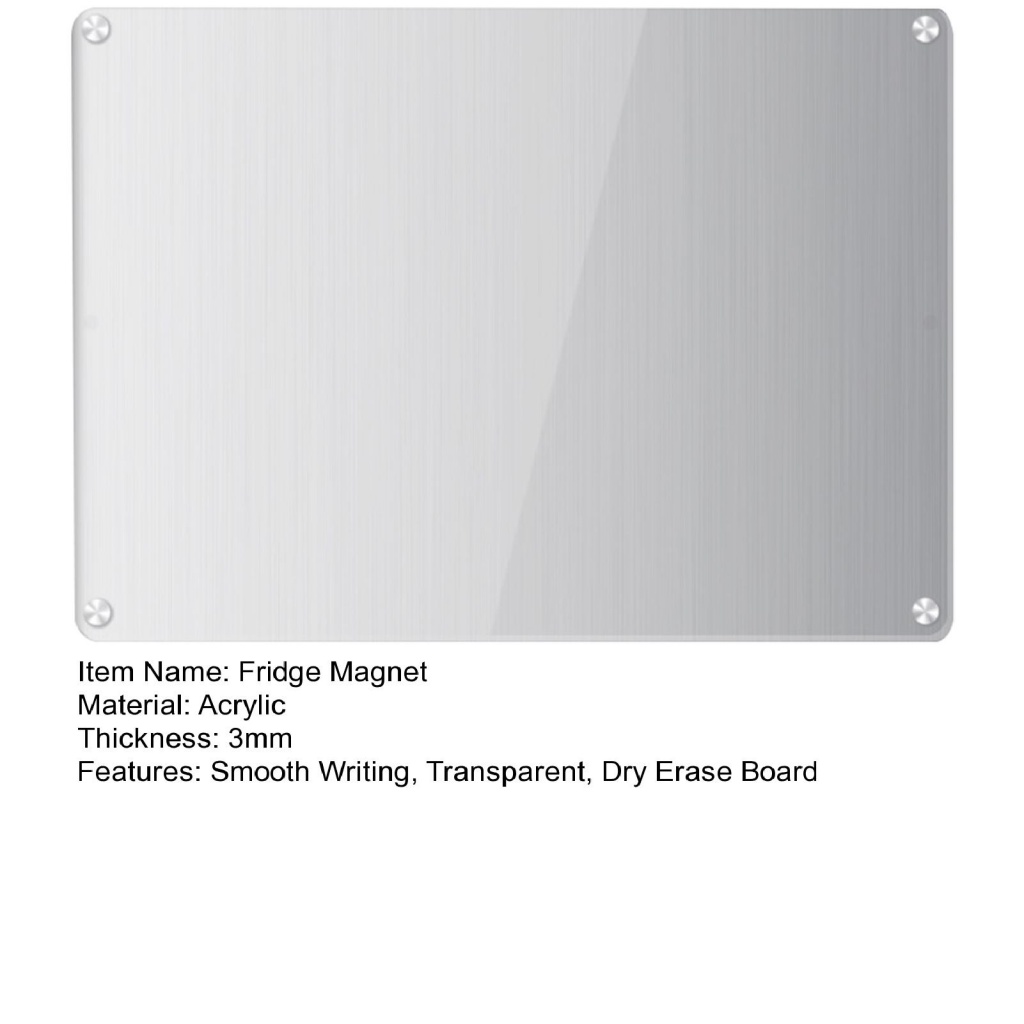 Lịch Nam Châm Dán Tủ Lạnh Trong Suốt Bằng Acrylic Dùng Nhiều Lần