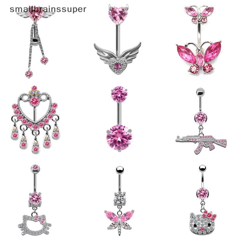 Khuyên Rốn Thép Không Gỉ Hình Trái Tim Thời Trang Cho Nữ SBS