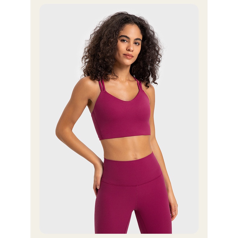 Áo Ngực Thể Thao Hai Dây Mỏng Chống Sốc Thích Hợp Chạy Bộ / Tập Yoga Cho Nữ