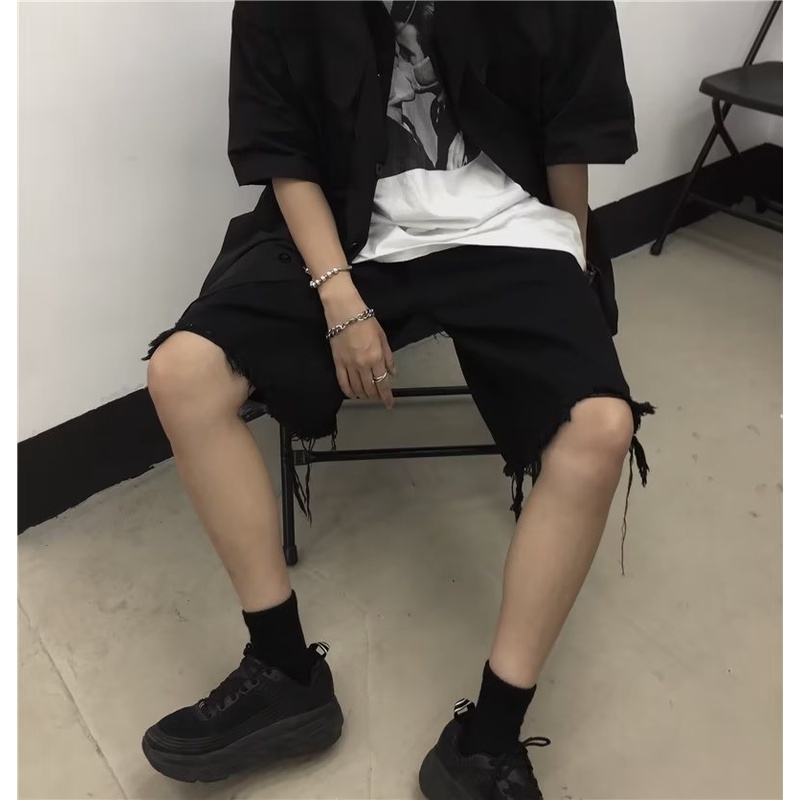 Quần Short Jean Ống Rộng Phong Cách Hàn Quốc Năng Động Trẻ Trung Dành Cho Nữ