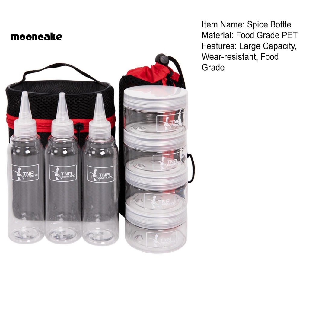 1 Bộ Hũ Đựng Gia Vị Nhiều Kiểu Không BPA Cho Cắm Trại Ngoài Trời
