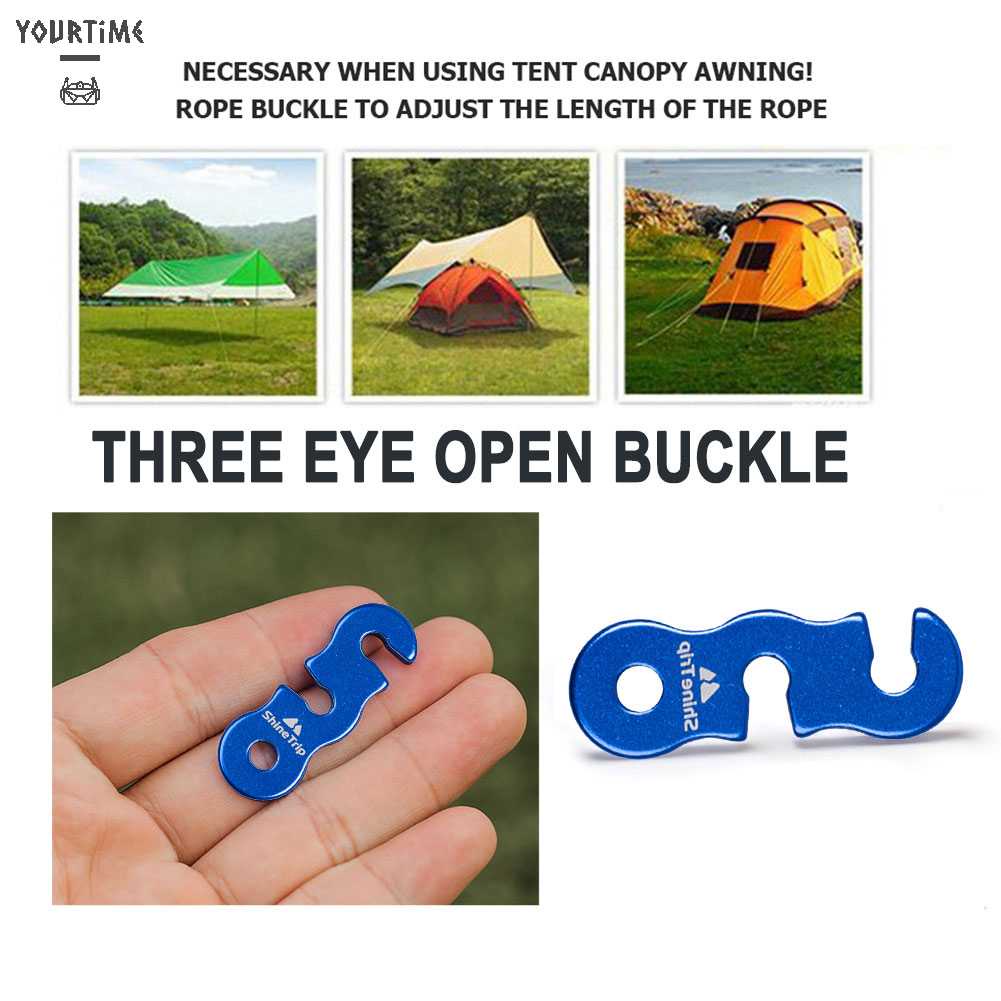 Bộ 10 Móc Khóa Dây Lều Cắm Trại Hình Chữ S