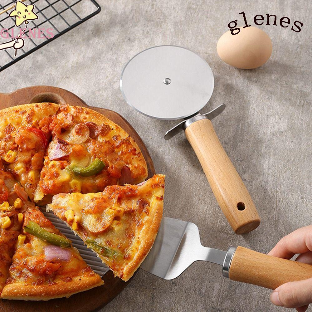 Dụng Cụ Cắt Bánh Pizza Với Tay Cầm Bằng Gỗ Chống Trượt Tiện Dụng