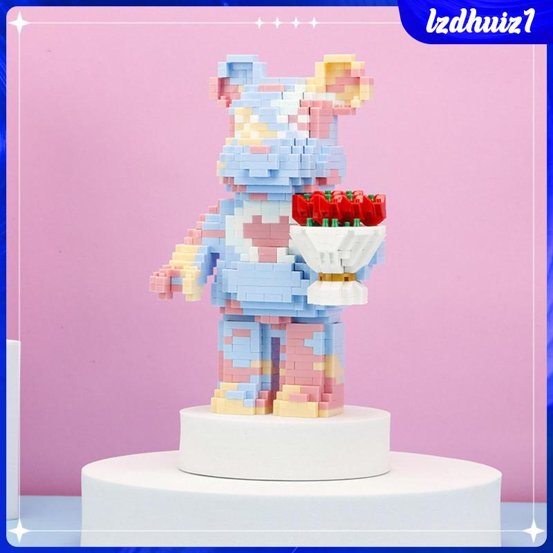 Bộ Đồ Chơi Lắp Ráp Hình Gấu DIY Để Bàn Trang Trí