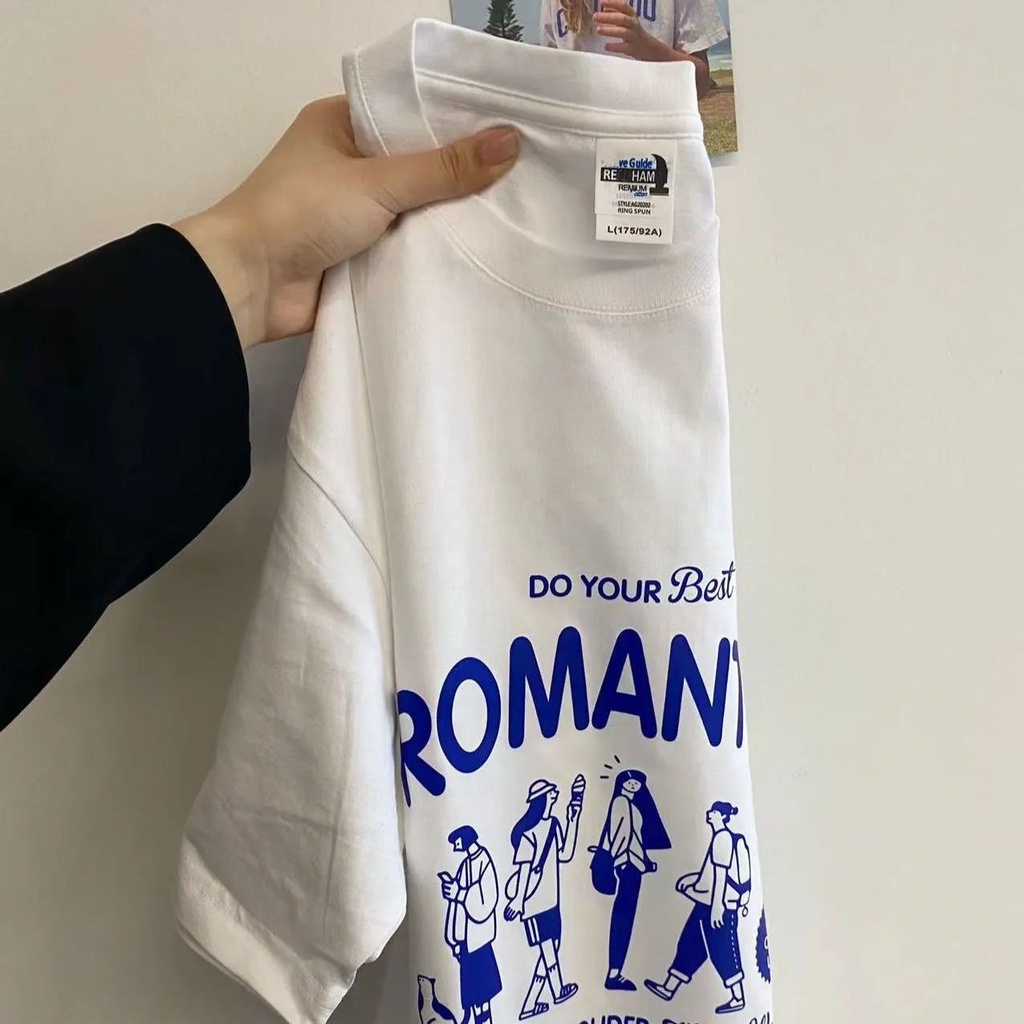 Áo Thun Ngắn Tay Thời Trang Mùa Hè Phong Cách Vintage Nhật Bản Dành Cho Nữ Và Nam