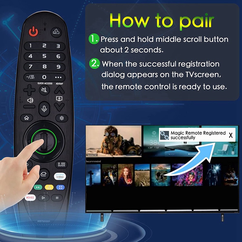 Điều Khiển Bằng Giọng Nói Cho TV Thông Minh LG AKB75855501Màn Hình OLED LCD 4K UHD TV