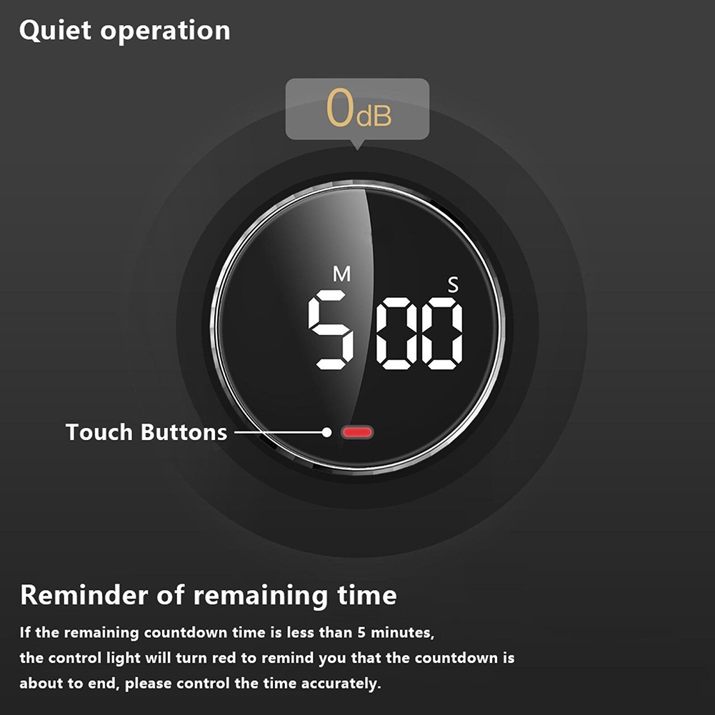 1 Đồng Hồ Hẹn Giờ Nấu Ăn Đếm Ngược 4.5V 96mm Có Gắn Đèn LED