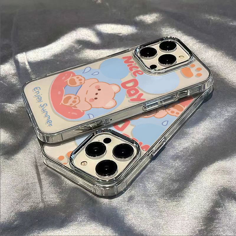 ✅Ốp Điện Thoại Dẻo Họa Tiết Chú Gấu Nhỏ Dễ Thương Chống Sốc Cho Iphone11 13plus 14proins 8 Iphone12 / max 7