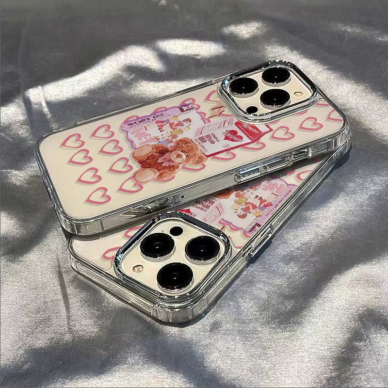 ✅Ốp Điện Thoại Mềm Chống Sốc Hình Gấu Cho iPhone1211max7 / Apple 14pro 13 Love plus 8