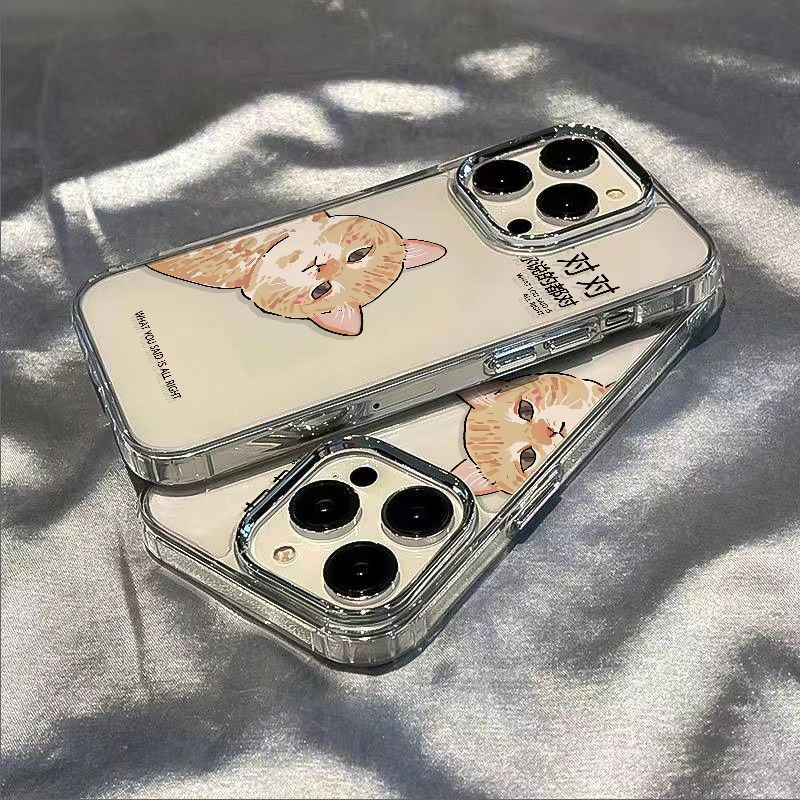 ✅Ốp Điện Thoại Mềm Chống Sốc In Hình Mèo Đơn Giản Cho Iphone 1114pro 78 12 max13 xs XZC4